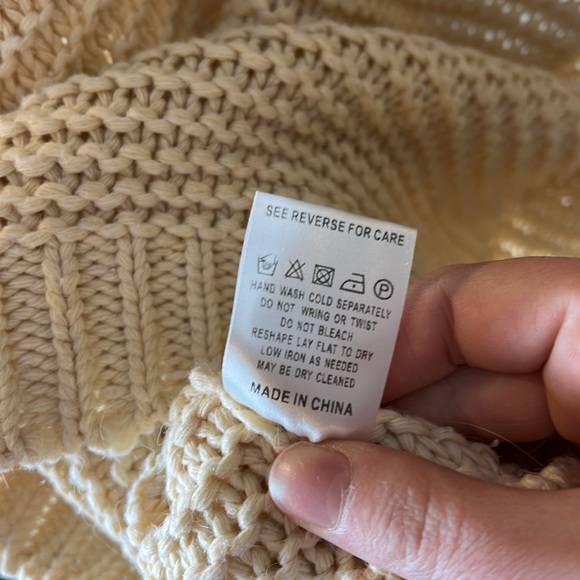 Miracle Beige Cream Cotton Blend Knit Long Cardigan Sweater S/M - Picture 7 of 7